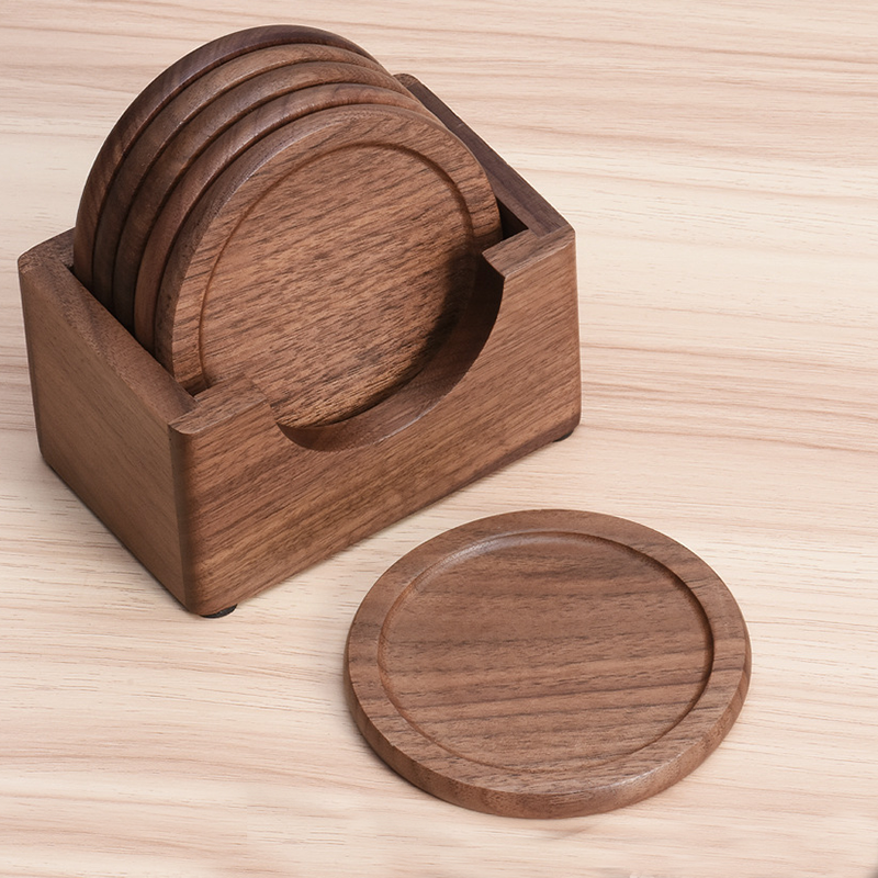 Outdoor Furniture Dining - Walnut Dark Coaster Set of 6