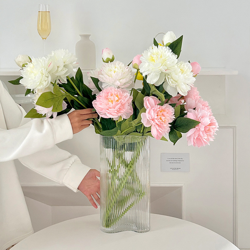 Outdoor Furniture Dining - 72CM Double Petal Peony Artificial Flower