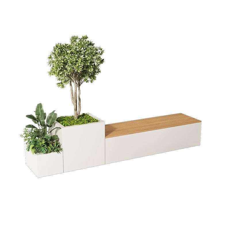 Garden Bench Metal - Combination Metal Planter Bench Seat for