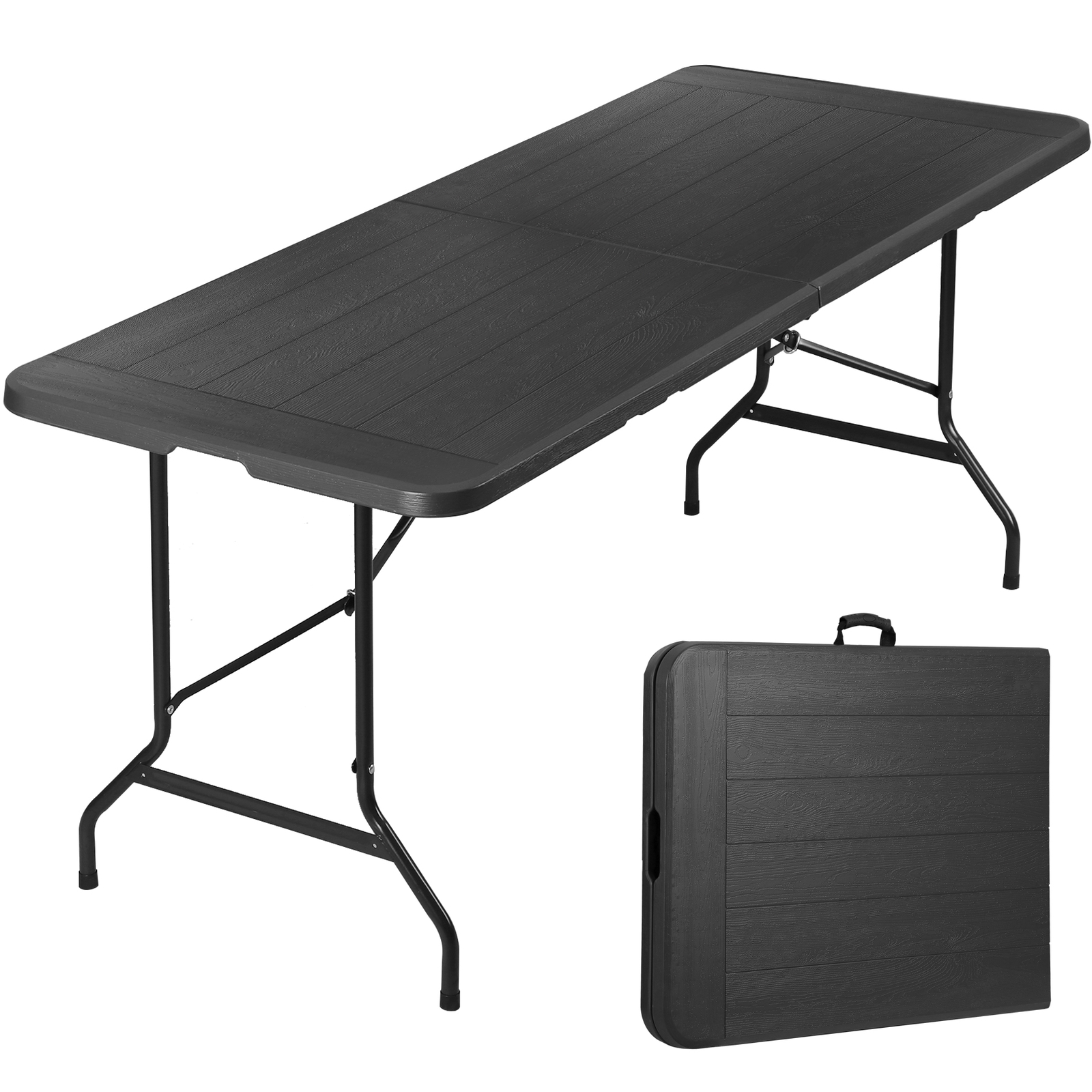 Outdoor Furniture Kitchener - 6FT Plastic Folding Table Portable Fold-in-Half