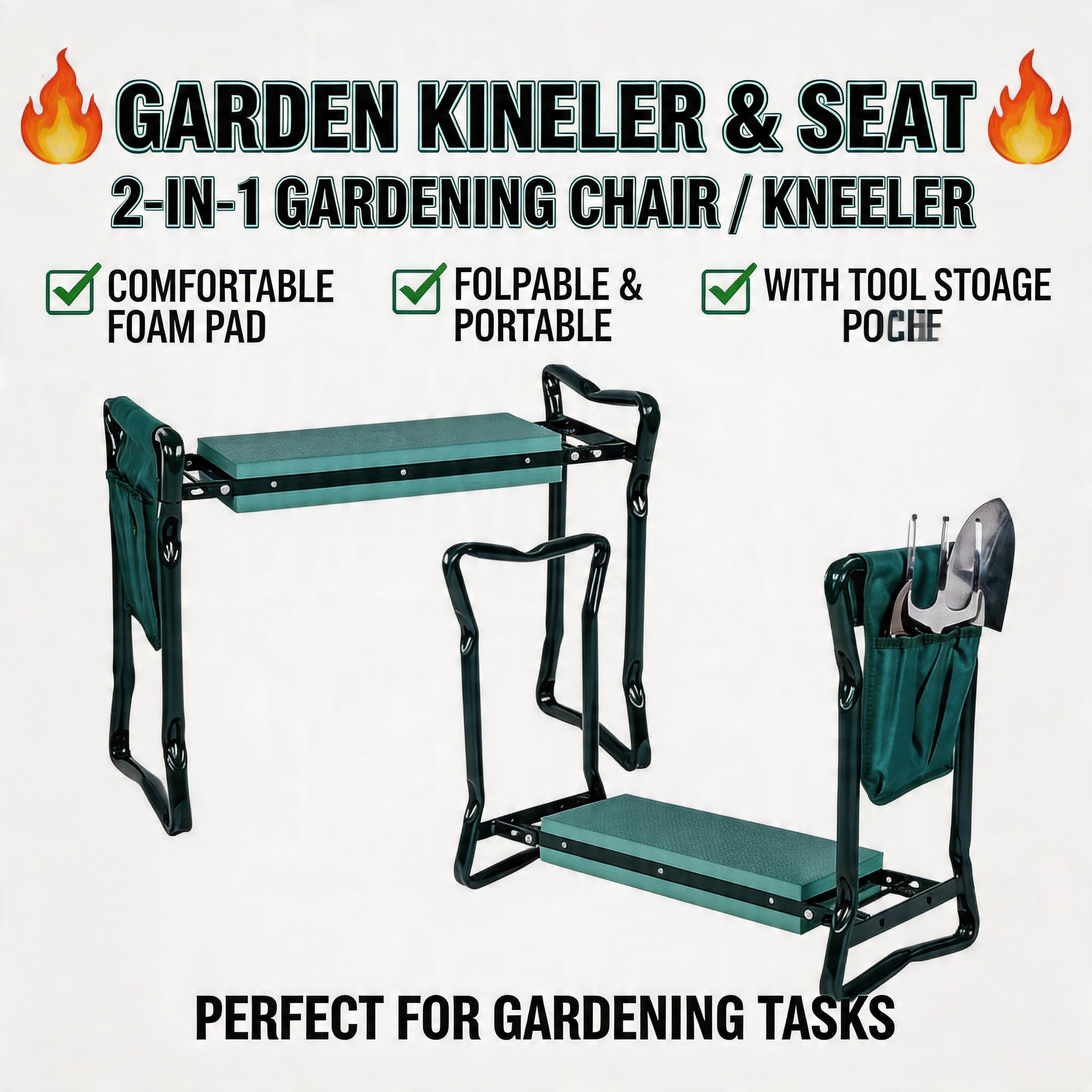 Garden Bench Metal - Garden Kneeler Folding Garden Seat with