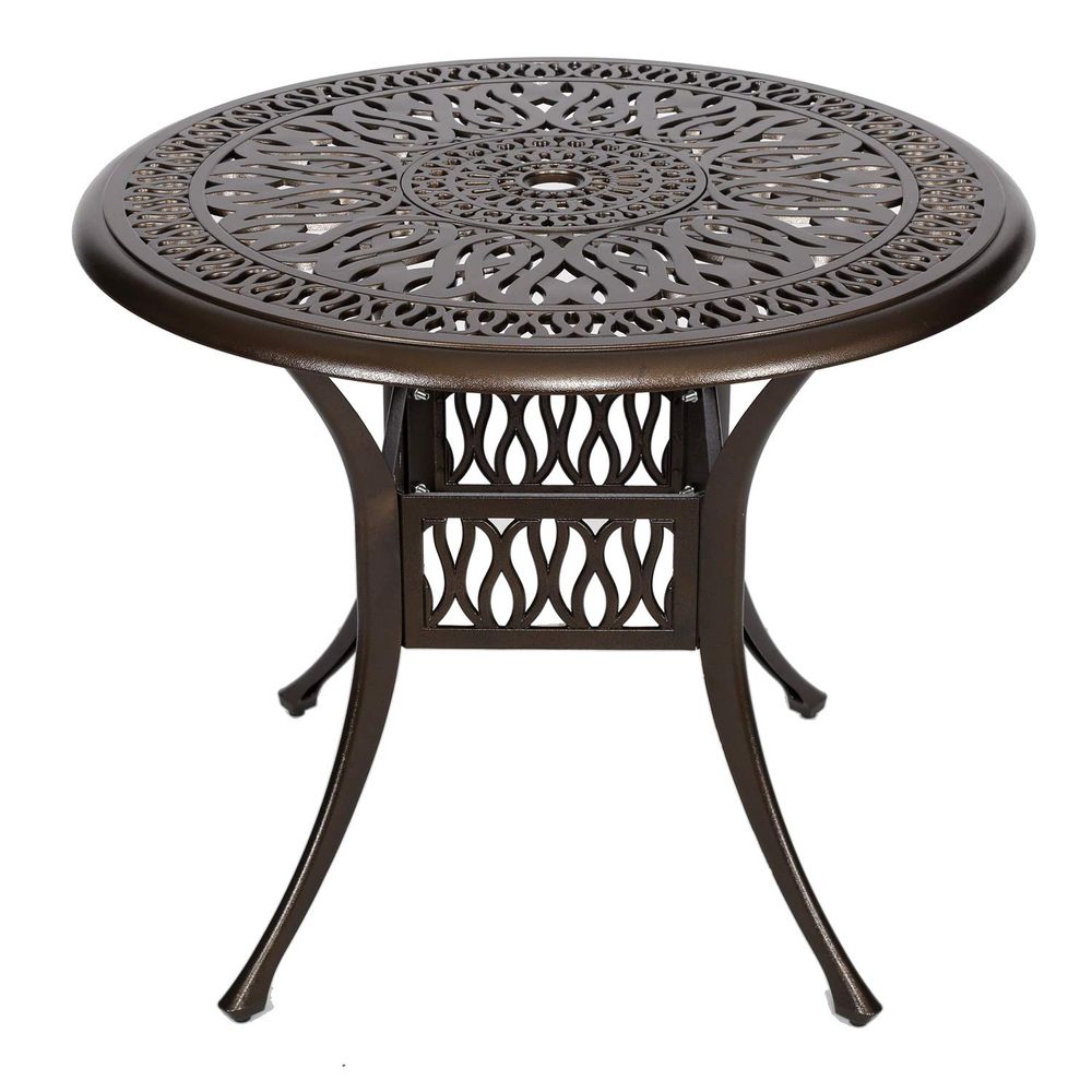 Outdoor Furniture Kitchener - 35.4 Outdoor Dining Table,Patio Cast Aluminum