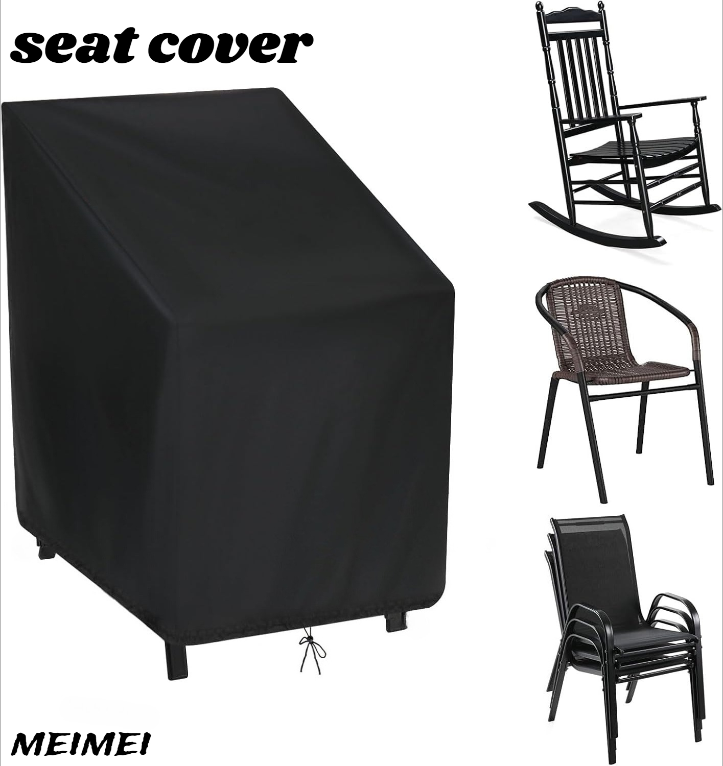 Outdoor Furniture Covers - Stacked Chair Dust Cover Storage Bag
