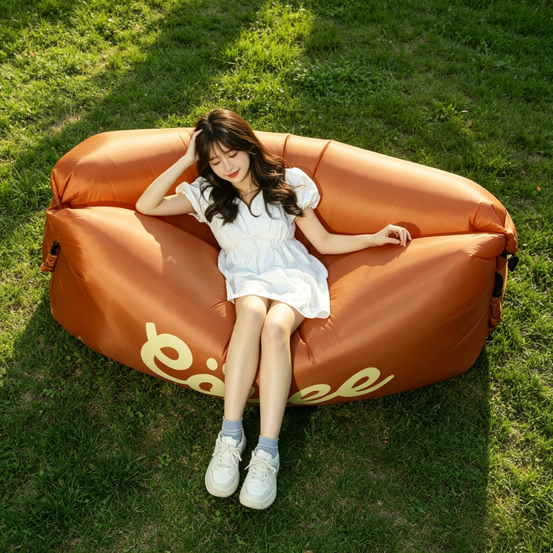 Outdoor Rug Waterproof - Portable Inflatable Air Sofa Lazy Bed