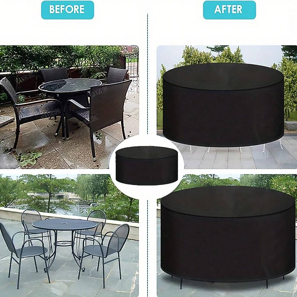 Outdoor Furniture Covers - Waterproof Round Patio Furniture Cover -