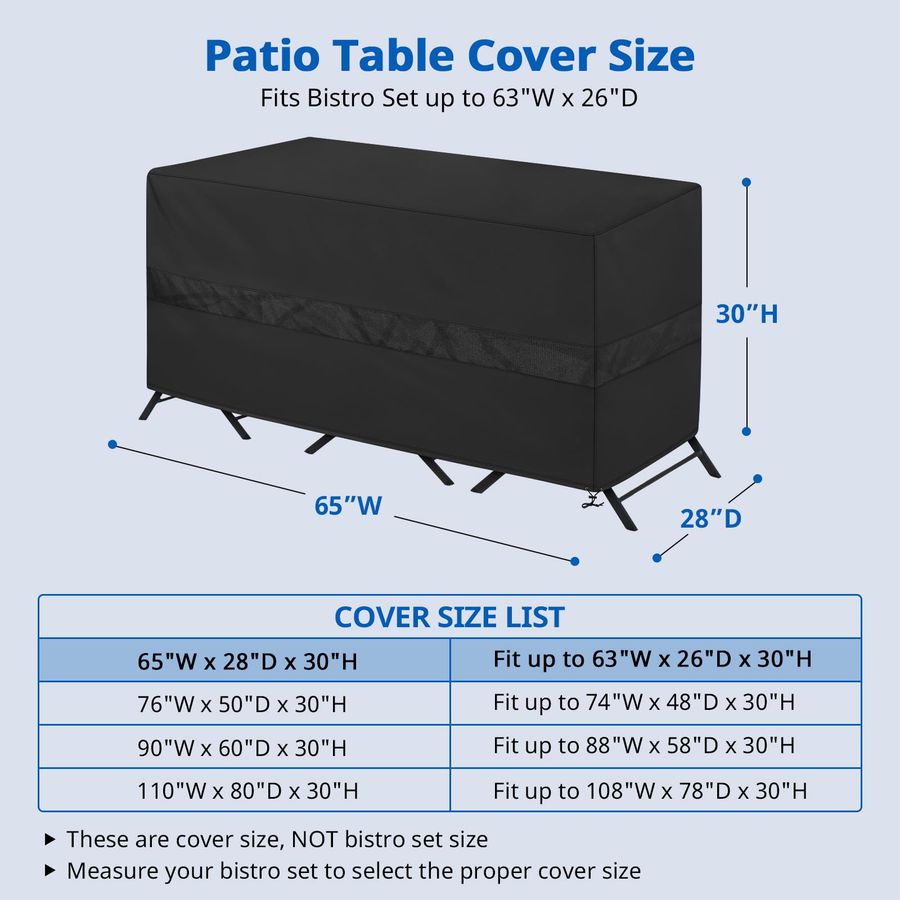 Bistro Set Cover Waterproof, O – Outdoor Furniture Covers recenzja i cena