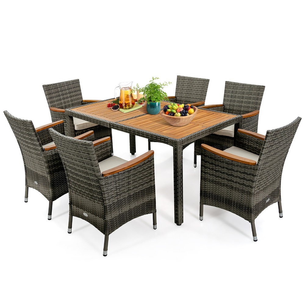 7PCS Outdoor Dining Set Patio  – Outdoor Furniture Dining recenzja i cena