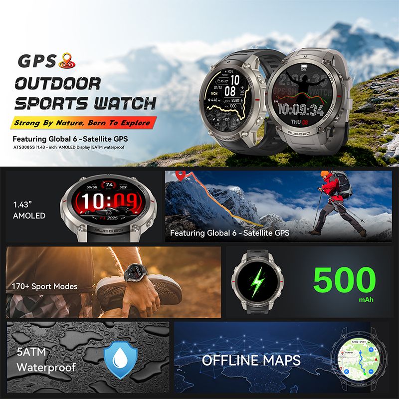 New GPS Smart Watch Rugged Mil – Outdoor Rug Waterproof recenzja i cena