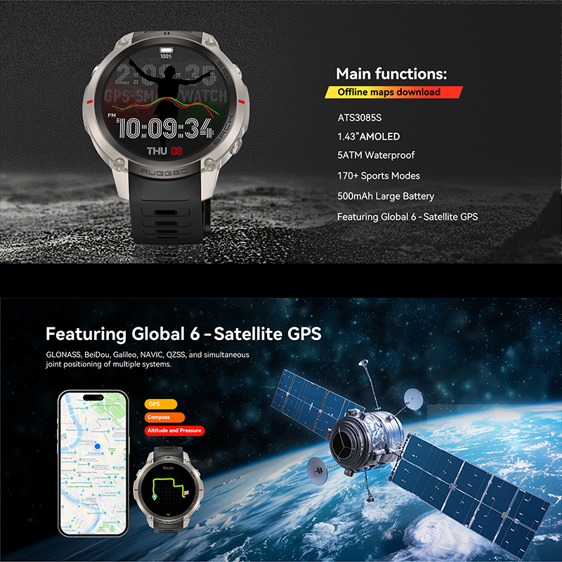 New GPS Smart Watch Rugged Mil – Outdoor Rug Waterproof recenzja i cena