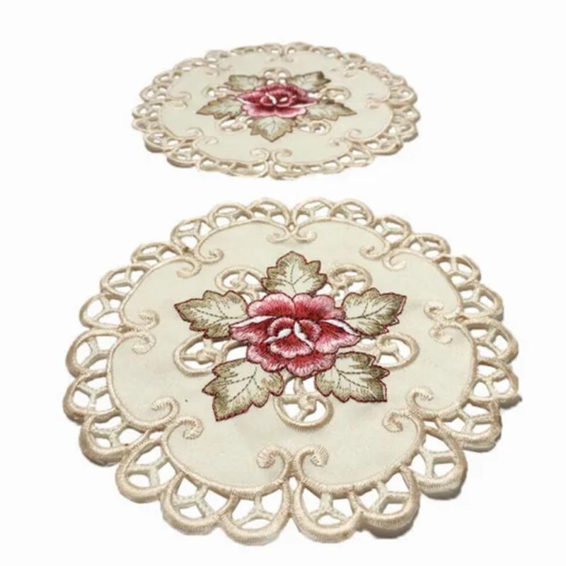 4pcs Round Embroidered Flower  – Outdoor Furniture Dining recenzja i cena