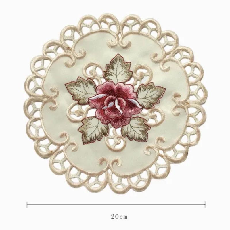 4pcs Round Embroidered Flower  – Outdoor Furniture Dining recenzja i cena
