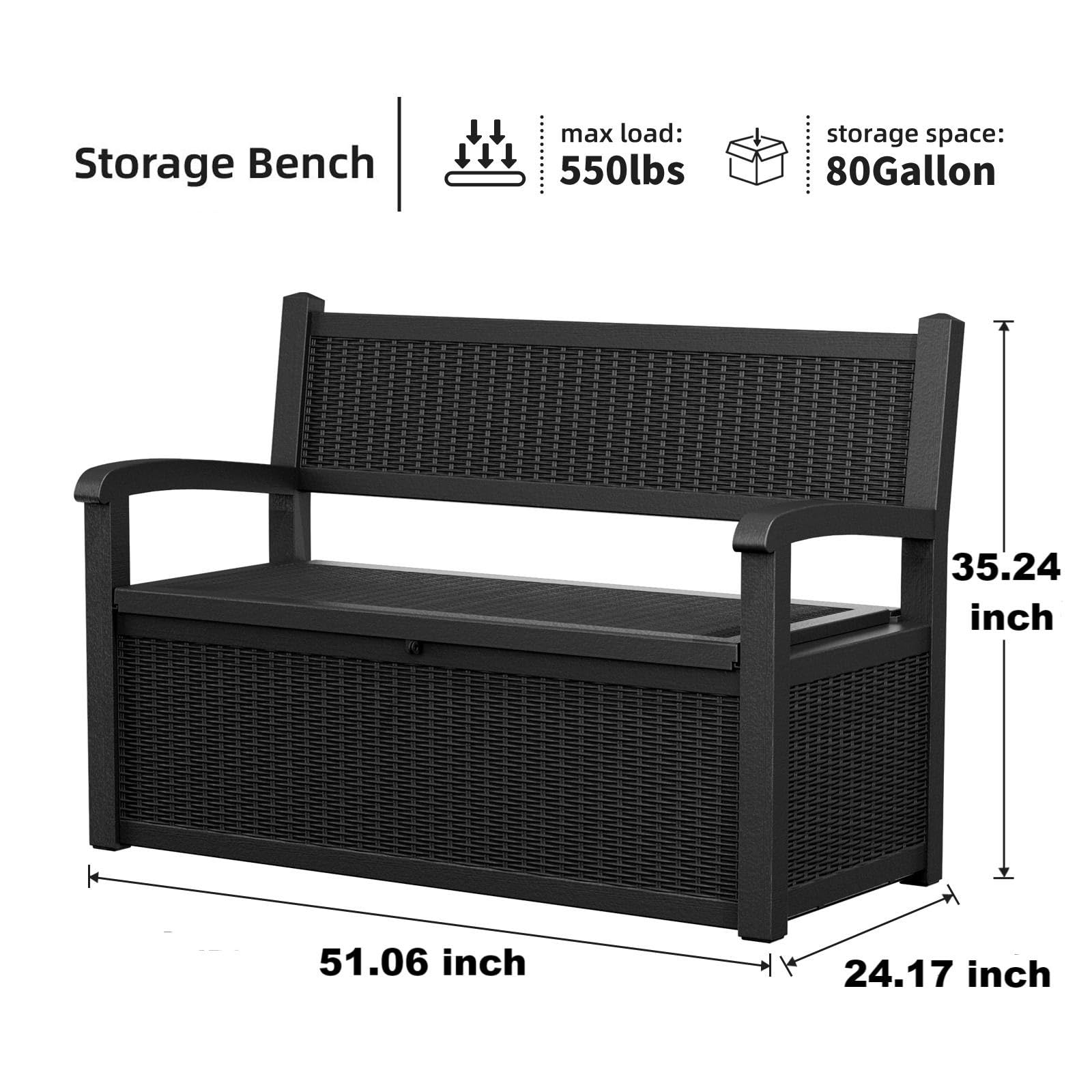 80 Gallon Outdoor Storage Benc – Outdoor Furniture Cushion recenzja i cena