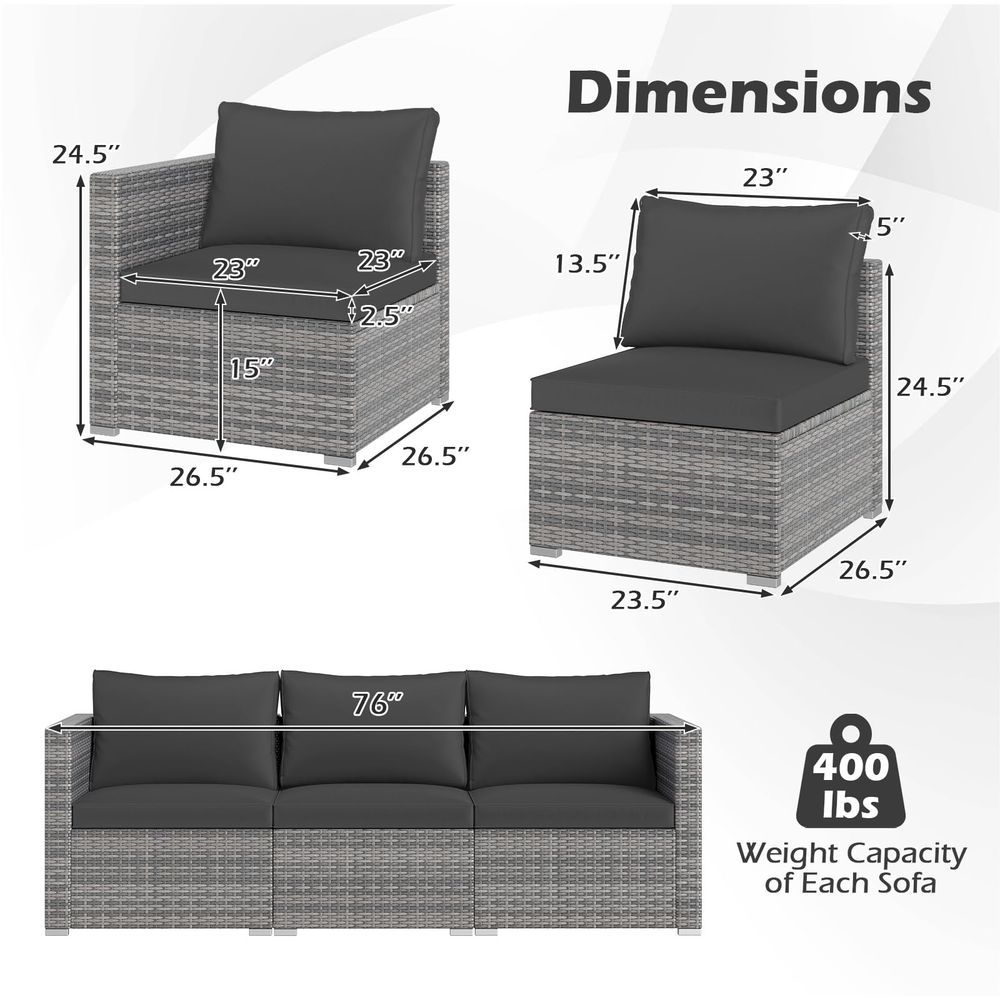 3 Seat Outdoor Wicker Sofa Set – Outdoor Furniture Cushion recenzja i cena