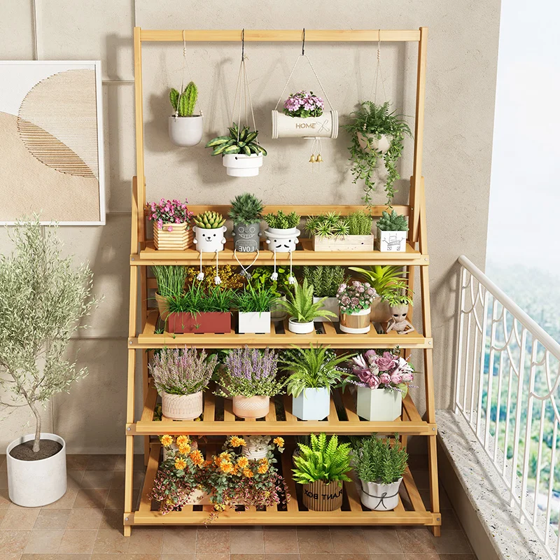 Solid Wood Flower Shelf Plant  – Outdoor Furniture Designer recenzja i cena