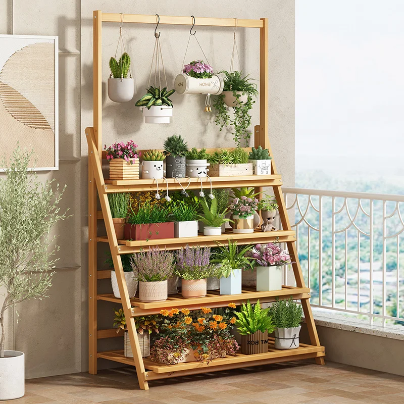 Solid Wood Flower Shelf Plant  – Outdoor Furniture Designer recenzja i cena