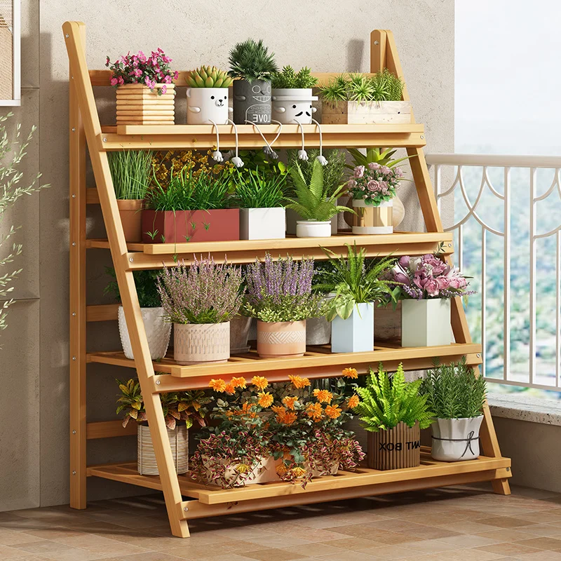 Solid Wood Flower Shelf Plant  – Outdoor Furniture Designer recenzja i cena