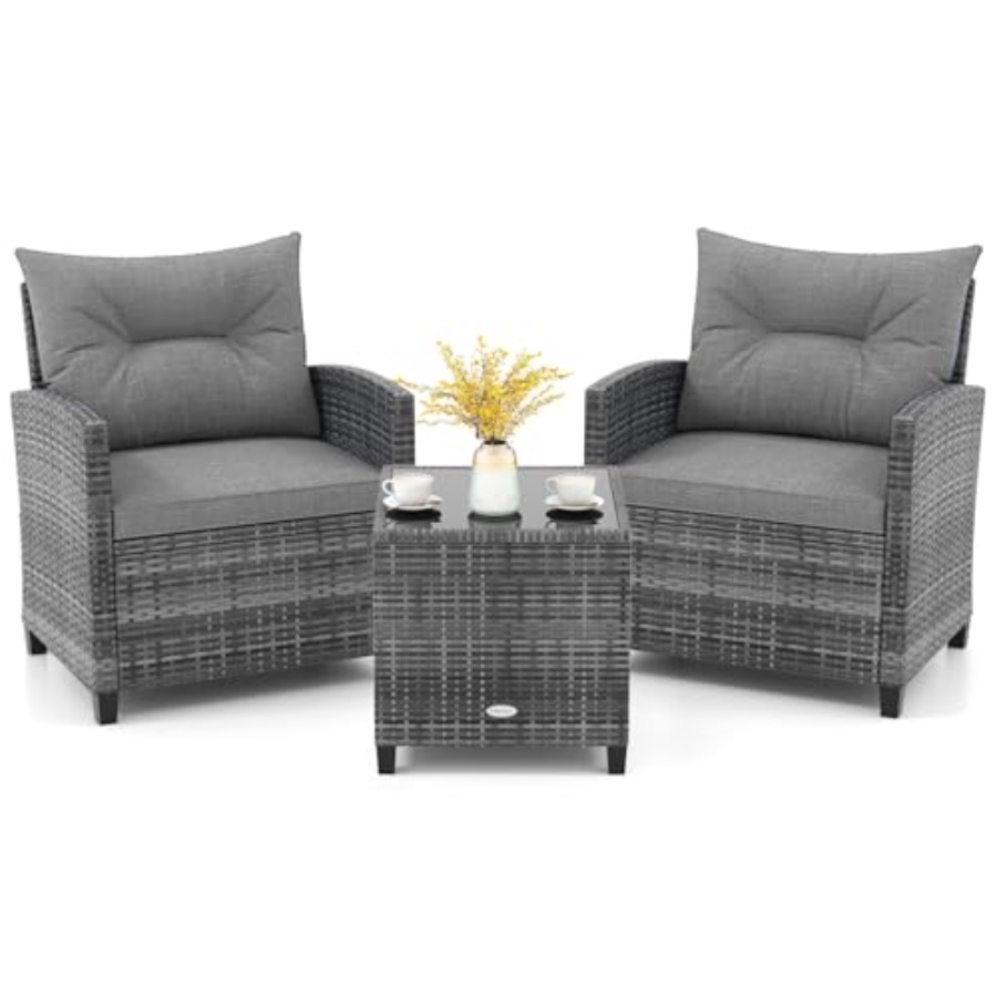 KOTEK 3 Piece Patio Furniture  – Outdoor Furniture Cushion recenzja i cena