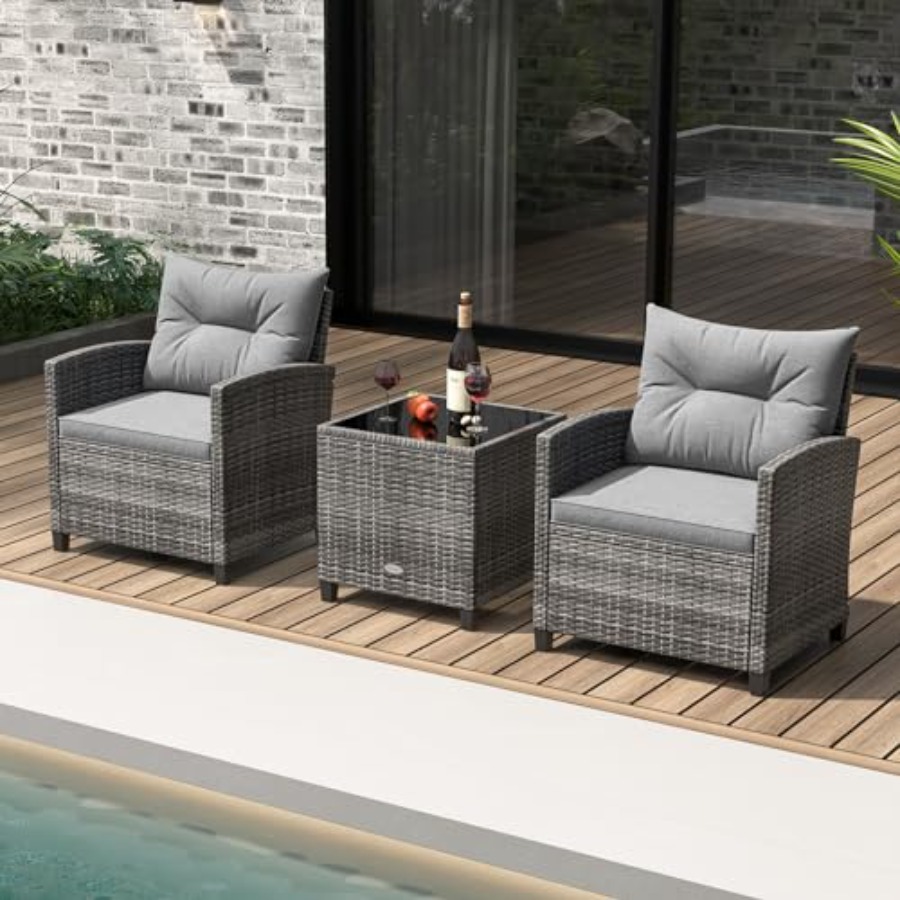 KOTEK 3 Piece Patio Furniture  – Outdoor Furniture Cushion recenzja i cena