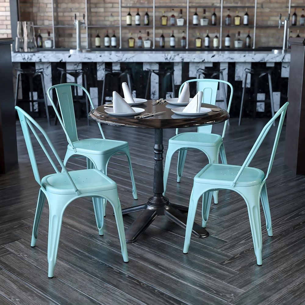 4 Pack Mint Green Stackable Me – Outdoor Furniture Kitchener recenzja i cena
