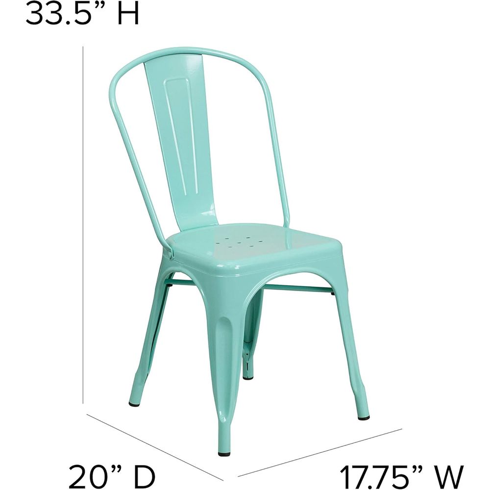 4 Pack Mint Green Stackable Me – Outdoor Furniture Kitchener recenzja i cena