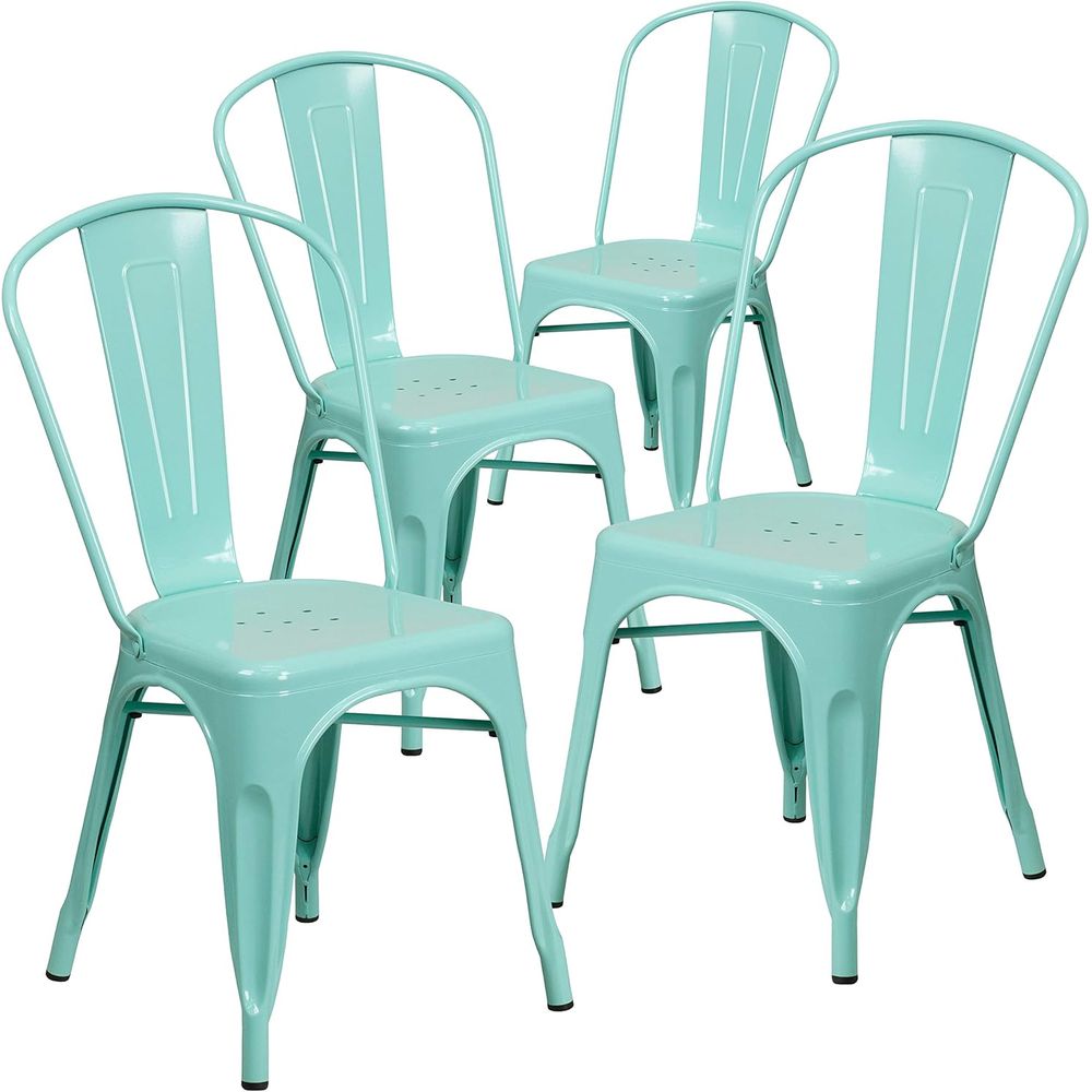 4 Pack Mint Green Stackable Me – Outdoor Furniture Kitchener recenzja i cena