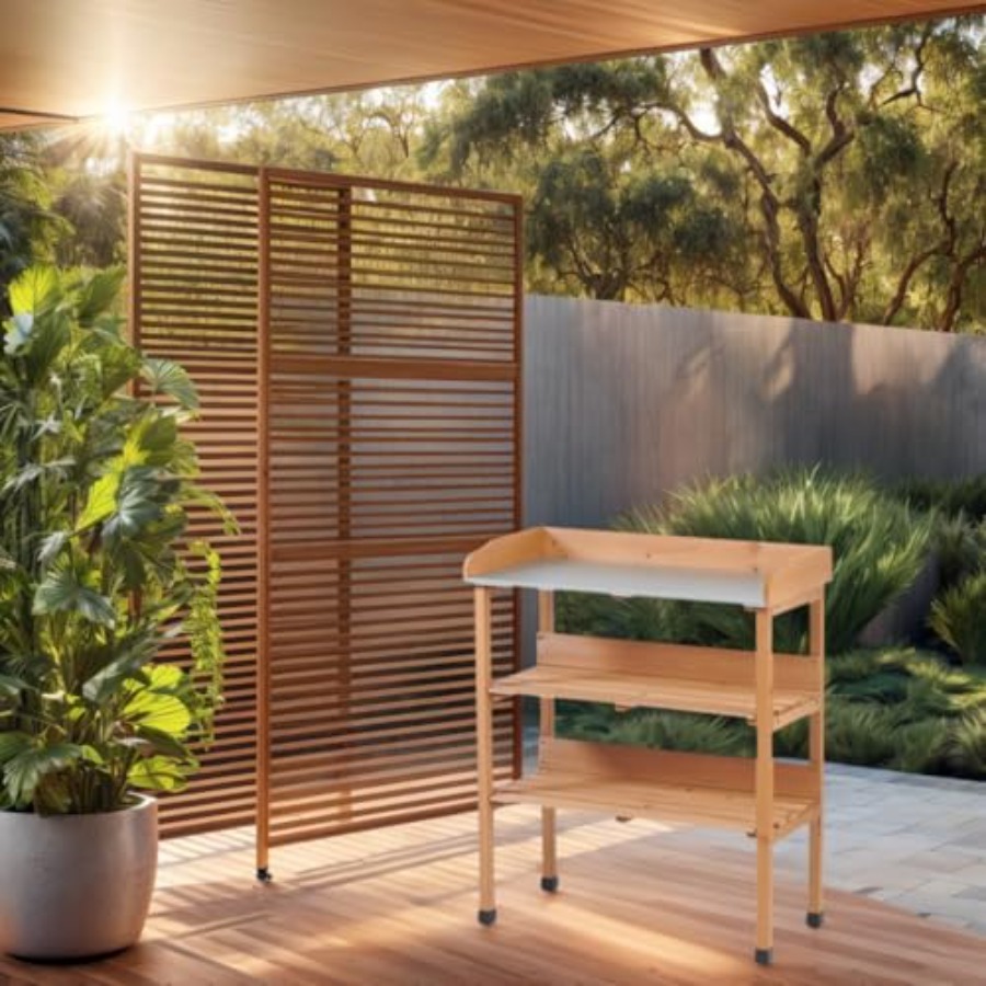Outdoor potting bench with met – Garden Bench Metal recenzja i cena