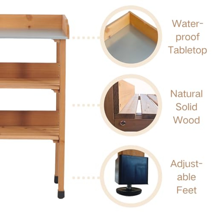 Outdoor potting bench with met – Garden Bench Metal recenzja i cena
