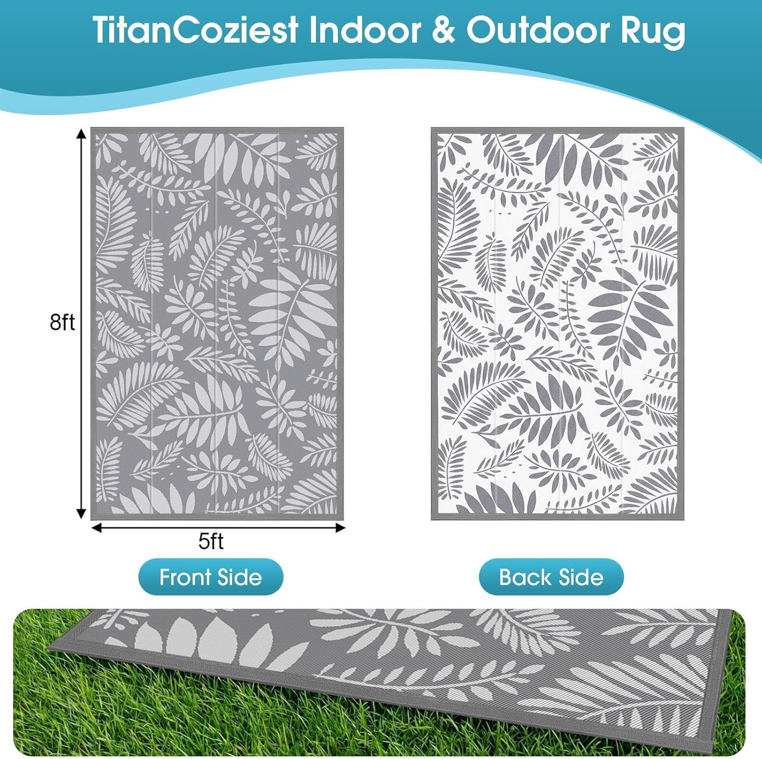5x8 ft Outdoor Waterproof Reve – Outdoor Rug Waterproof recenzja i cena