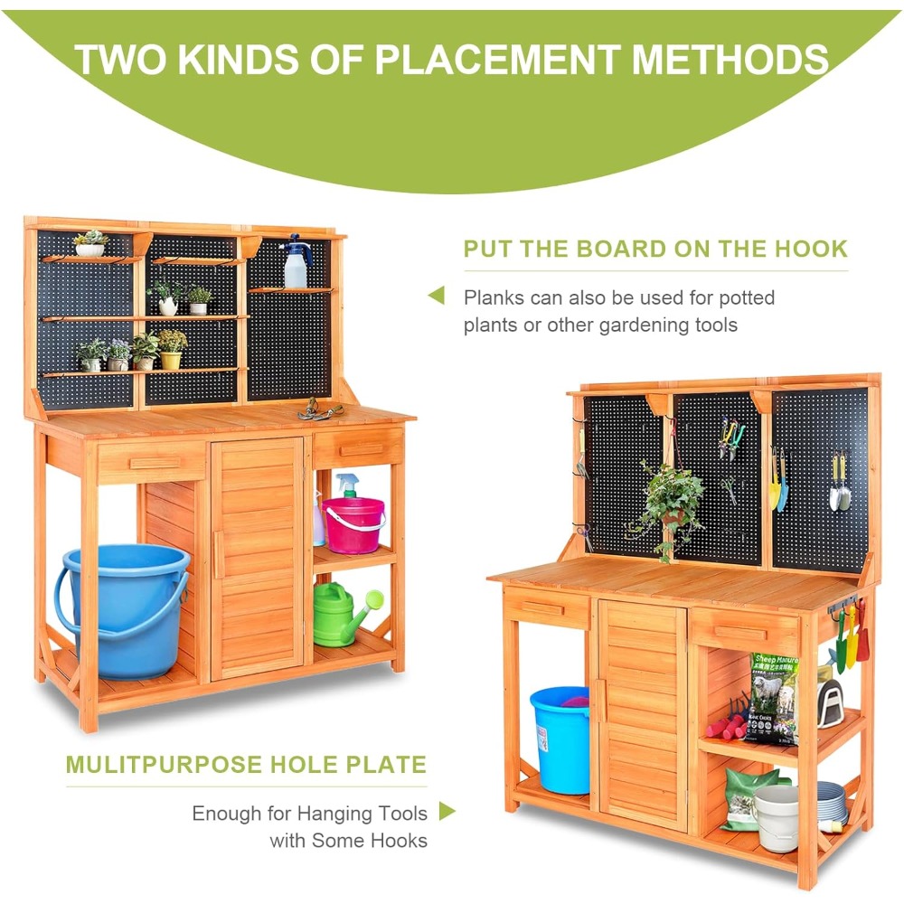 Outdoor Potting Bench,Wooden P – Garden Bench Metal recenzja i cena