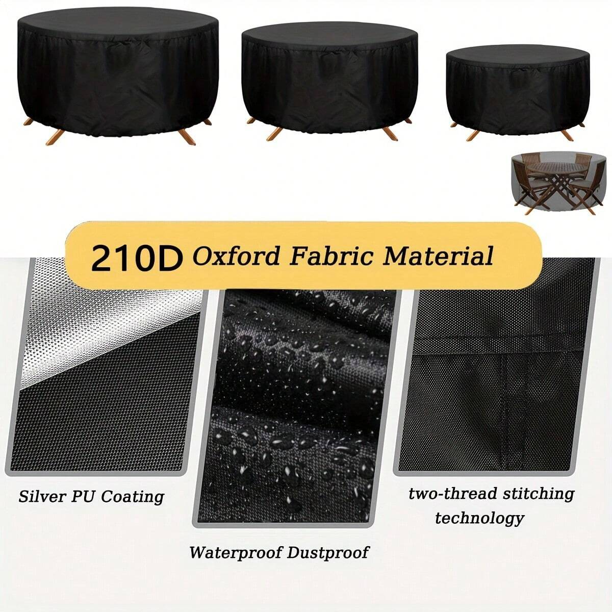 Waterproof Round Patio Furnitu – Outdoor Furniture Covers recenzja i cena